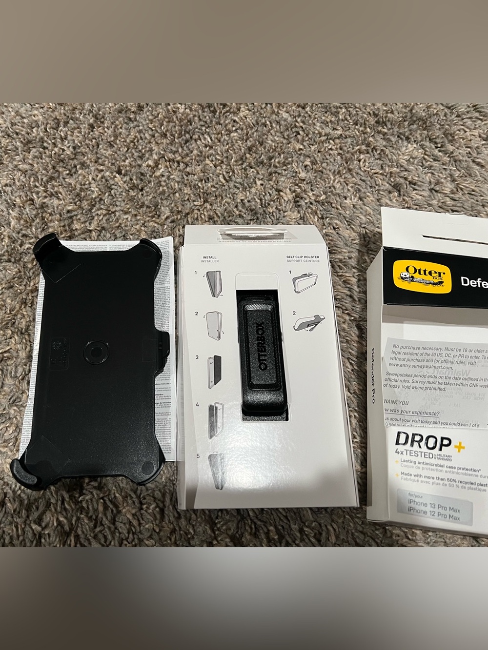 OtterBox Defender Pro Rugged Black Belt Clips - Picture 2 of 2